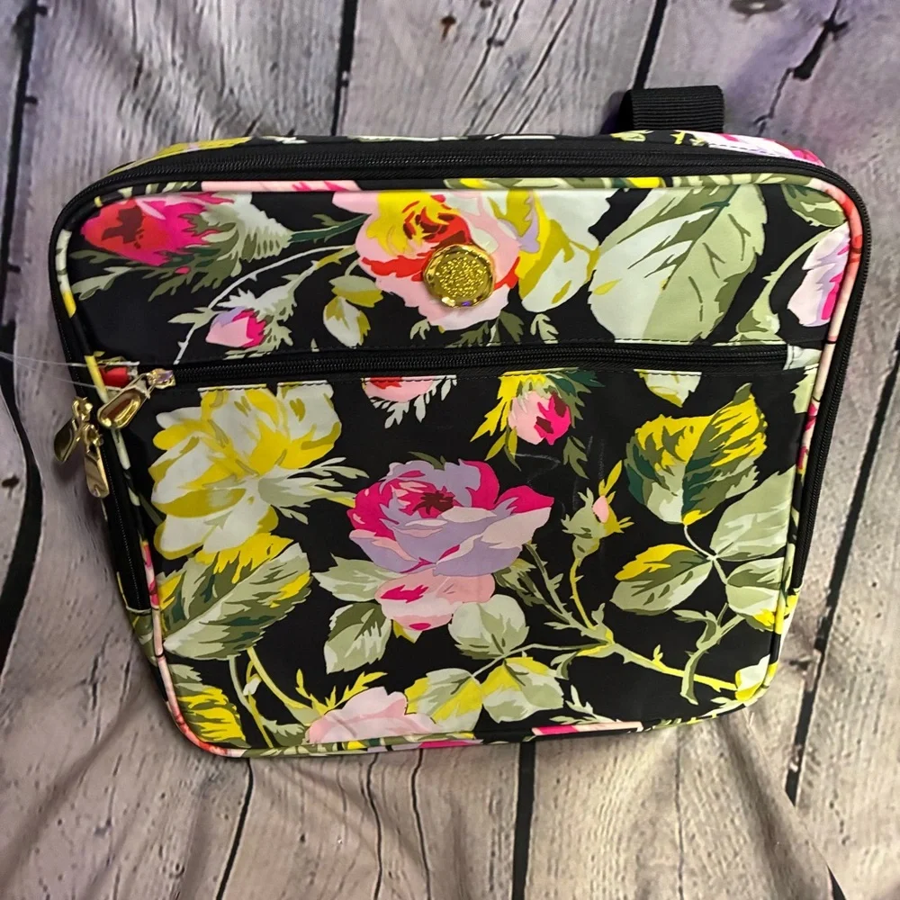 Anna Griffin Annalise Floral Removable Zipper Bag Pouch for Rolling Luggage NWT‎